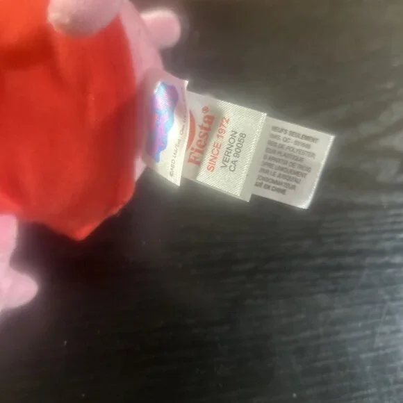 Fiesta Peppa Pig Plush Stuffed Animal Doll Toy 8” Pink in red dress W/ Tush tags - Picture 2 of 5